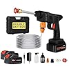 (Double Battery) Cordless Portable Wireless Pressure Washer Gun 48V 12000mAh High Pressure Water Gun for Car Wash and Bike Cleaning with Adjustable Nozzle and 5M Hose Pipe