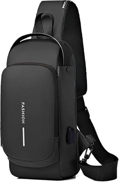 Anti Theft Sling Bag for Men & Women Black