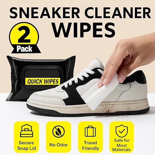 Shoe Cleaning Wipes - Pack of 2 (80+80 Wipes)