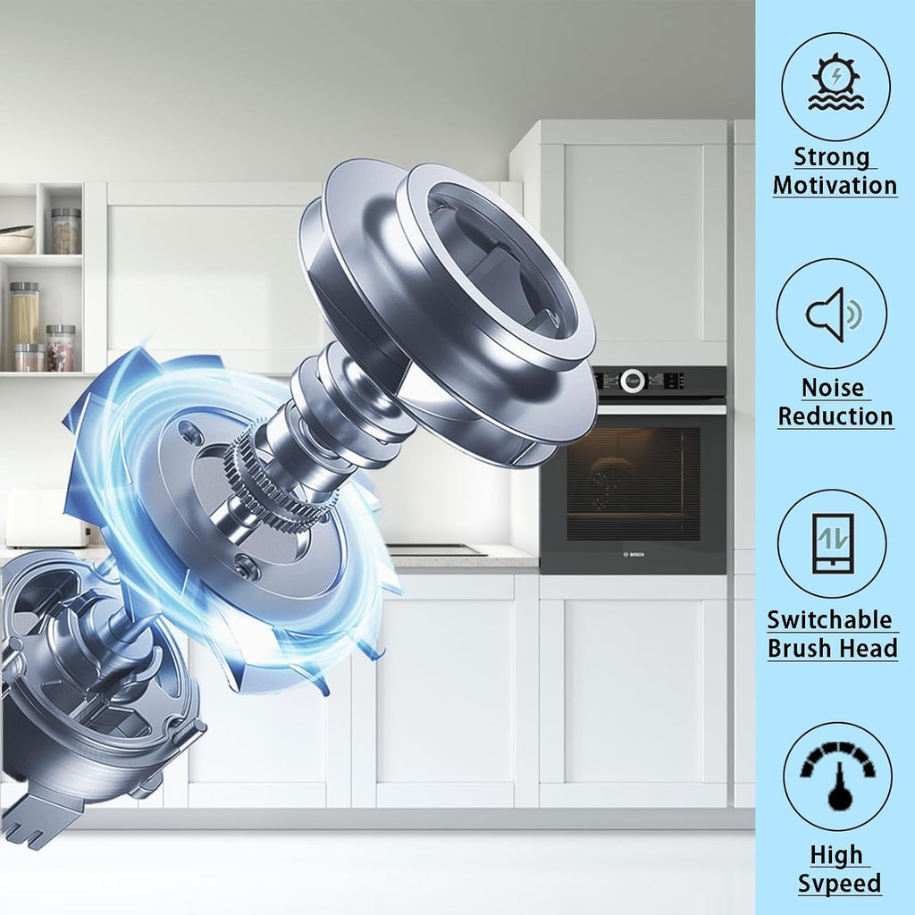 Multi-Functional Electric Cleaning Brush 5 in 1 Magic Power Scrubber Household Cleaning Tools Spin Scrubber with Buffer Polisher, for Bathroom, Shower, Tub, Kitchen Floor