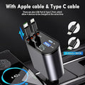 120W Retractable Car Charger 4 in 1