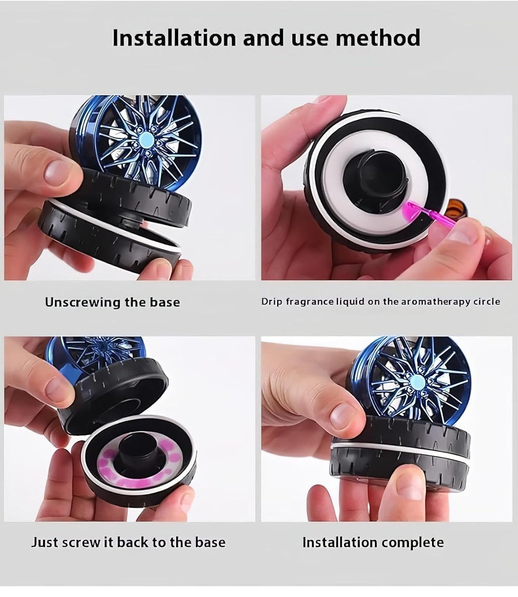 Solar Rotating Car Dashboard Air Freshener/Perfume Diffuser